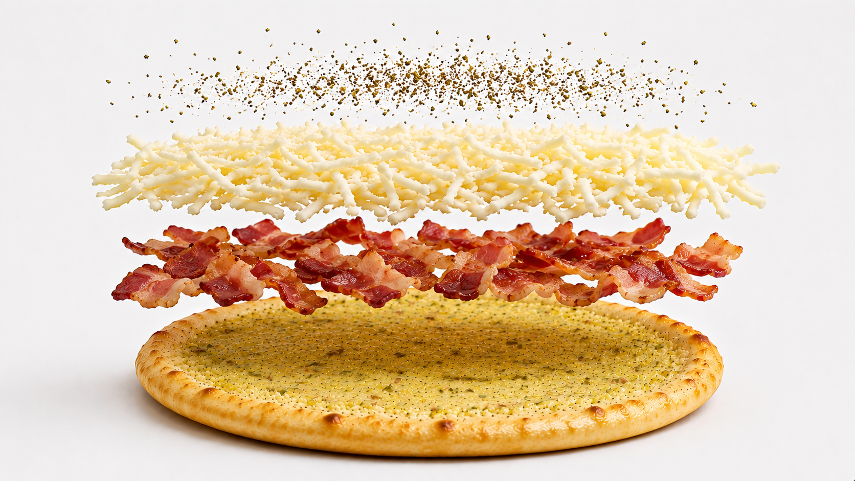 Cheese & Bacon garlic pizza bread