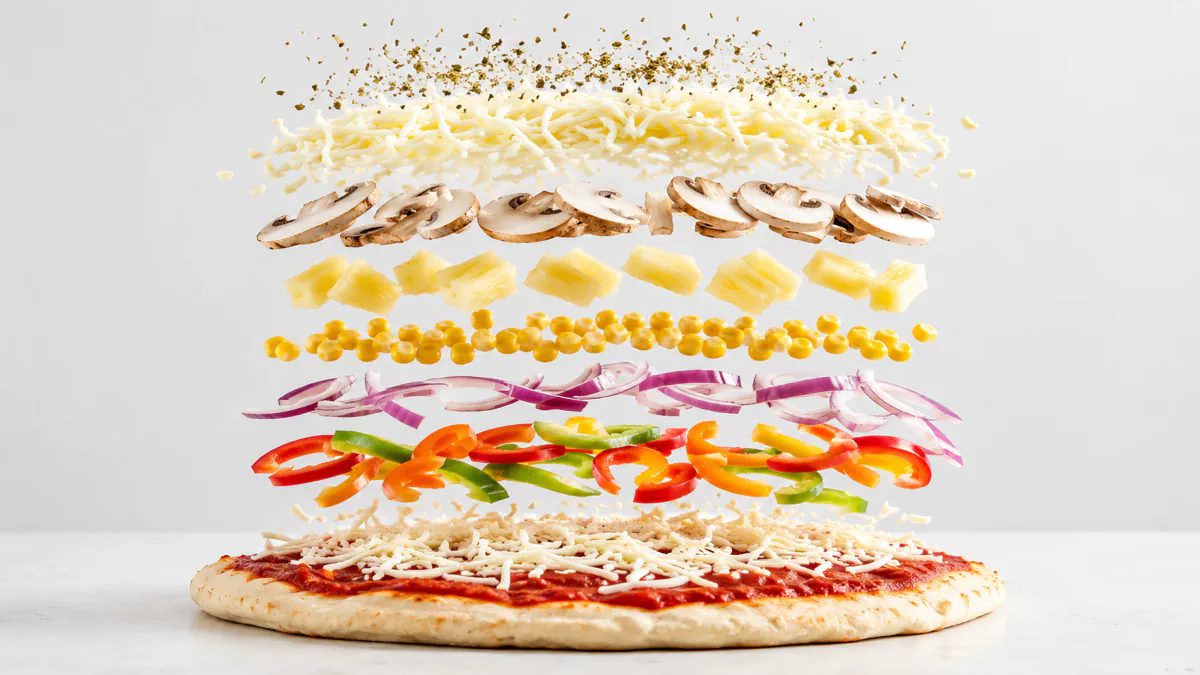 Veggie Works pizza